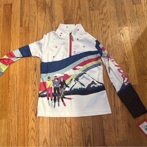 Girls Spyder Ski Mid or Base Layer- Half Zip. Size Medium